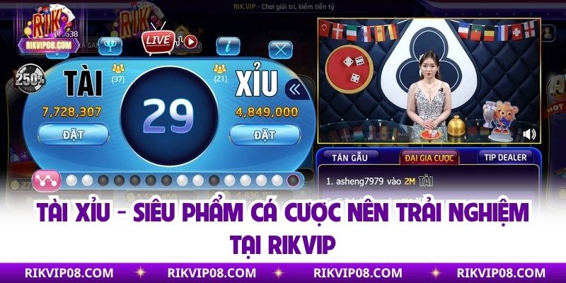 Tài Xỉu - Siêu Phẩm Cá Cược Nên Trải Nghiệm Tại Rikvip